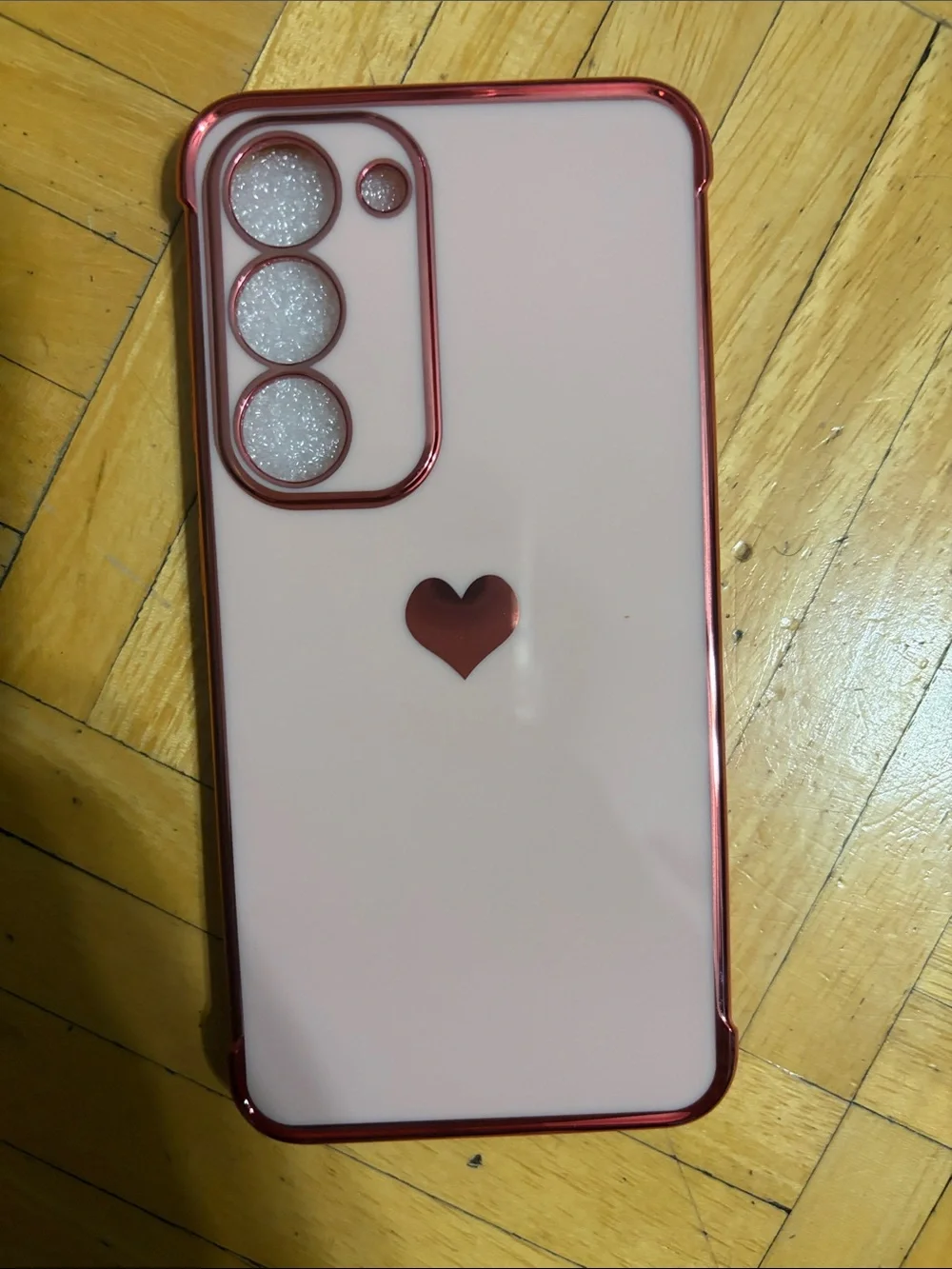 Samsung Galaxy S23 5G Phone Case – Pink/Rose Gold Heart